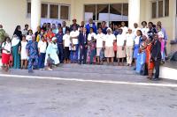A former Registrar of the University of Ibadan and the Ekefa Iyalode of Ibadanland, Chief (Mrs.) Moji Ladipo making a contribution during the Flood Early Warning Stakeholders Workshop